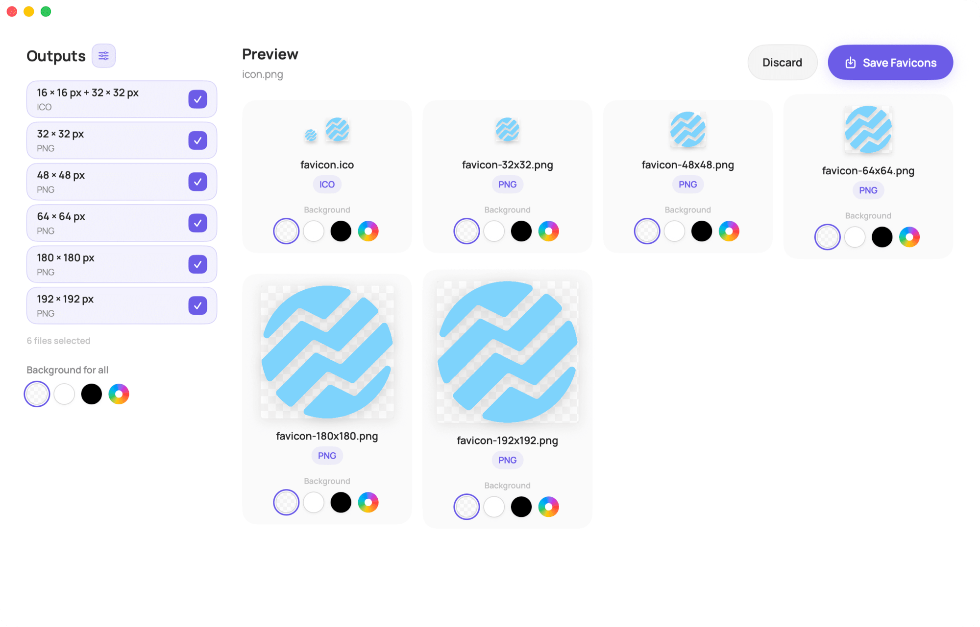 Faviset app preview